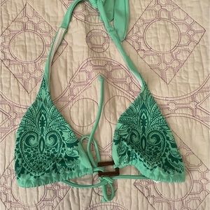 Victoria’s Secret Green Pattern Bikini Top